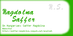 magdolna saffer business card